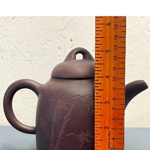 Vintage Chinese Asian Yixing Zisha clay teapot with lid - Picture 8 of 9